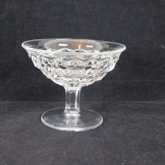 Fostoria American Elegant Glass Qty 2 Low Flared Sherbert Dishes Vintage 3.25" - Picture 2 of 11